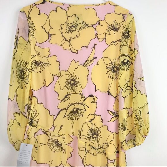 Taylor Blush Pink Dress with Large Yellow Floral Print- New With Tags - Picture 5 of 16